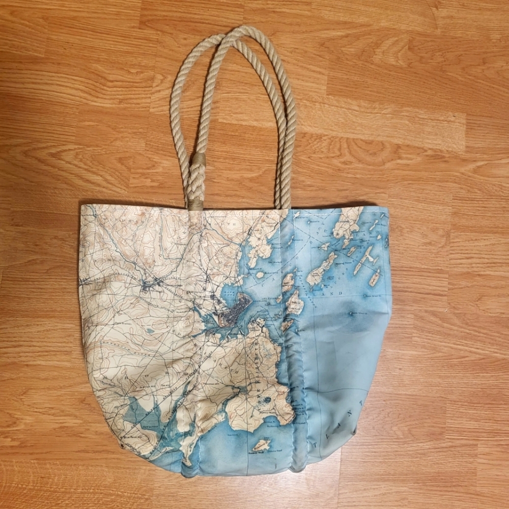 Sea Bags Tote (Antique Casco Bay Maine Map)